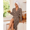 image:imageEkouaer Robes for Women Long Knit Bathrobe Soft Lightweight Kimono RobesLeopard