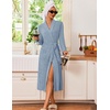image:imageEkouaer Robes for Women Long Knit Bathrobe Soft Lightweight Kimono RobesLight Blue