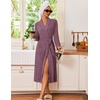 image:imageEkouaer Robes for Women Long Knit Bathrobe Soft Lightweight Kimono RobesMaroon