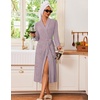 image:imageEkouaer Robes for Women Long Knit Bathrobe Soft Lightweight Kimono RobesPurple