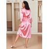 image:imageEkouaer Silk Robes for Women Long Satin Bride Bridesmaid Robe with PocketsDeep Pink