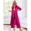 image:imageEkouaer Silk Robes for Women Long Satin Bride Bridesmaid Robe with PocketsHot Pink