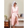 image:imageEkouaer Silk Robes for Women Long Satin Bride Bridesmaid Robe with PocketsLight Pink