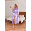 image:imageEkouaer Silk Robes for Women Long Satin Bride Bridesmaid Robe with PocketsLight Purple