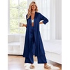 image:imageEkouaer Silk Robes for Women Long Satin Bride Bridesmaid Robe with PocketsNavy Blue