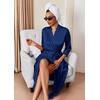 image:imageEkouaer Silk Robes for Women Long Satin Bride Bridesmaid Robe with PocketsNavy Blue