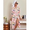 image:imageEkouaer Silk Robes for Women Long Satin Bride Bridesmaid Robe with PocketsPink Animal
