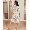 image:imageEkouaer Silk Robes for Women Long Satin Bride Bridesmaid Robe with PocketsPink Forest