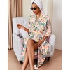 image:imageEkouaer Silk Robes for Women Long Satin Bride Bridesmaid Robe with PocketsPink Forest