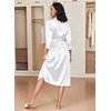 image:imageEkouaer Silk Robes for Women Long Satin Bride Bridesmaid Robe with PocketsWhite