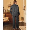 image:imageEkouaer Womens Satin Silky Pajama Set Classic Pattern Button Down Pjs SetBlack Dots 03