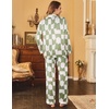 image:imageEkouaer Womens Satin Silky Pajama Set Classic Pattern Button Down Pjs SetGeometry 03