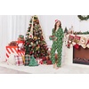 image:imageEkouaer Womens Satin Silky Pajama Set Classic Pattern Button Down Pjs SetGreen Christmas Teddy 02