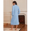 image:imageEkouaer Womens Zipper Front Robes Full Length Warm Nightgowns with PocketsBaby Blue
