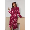 image:imageEkouaer Womens Zipper Front Robes Full Length Warm Nightgowns with PocketsRed Stars