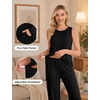 image:imageWomen 3PCS Maternity Robe Sets Nursing Pajamas Postpartum Breastfeeding PjsBlack