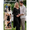 image:imageWomen 3PCS Maternity Robe Sets Nursing Pajamas Postpartum Breastfeeding PjsBlack