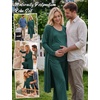 image:imageWomen 3PCS Maternity Robe Sets Nursing Pajamas Postpartum Breastfeeding PjsLake Green