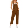 image:imageEkouaer Corduroy Overalls for Women Loose Fit Casual Fall JumpsuitsLight Brown