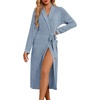 image:imageEkouaer Robes for Women Long Knit Bathrobe Soft Lightweight Kimono RobesLight Blue