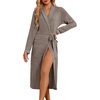 image:imageEkouaer Robes for Women Long Knit Bathrobe Soft Lightweight Kimono RobesLight Brown