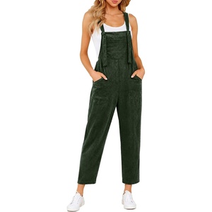 image:imageEkouaer Corduroy Overalls for Women Loose Fit Casual Fall JumpsuitsOlive Green