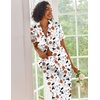 image:imageEkouaer 2 Piece Satin Short Sleeve Pajamas Set Button Down SleepwearHalloween Ghost