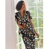 image:imageEkouaer 2 Piece Satin Short Sleeve Pajamas Set Button Down SleepwearHalloween Pumpkin