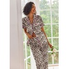 image:imageEkouaer 2 Piece Satin Short Sleeve Pajamas Set Button Down SleepwearLeopard