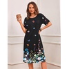 image:imageEkouaer 3 Pack Long Nightgowns for Women Ruffle House DressBlackdeep Graybutterfly
