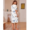 image:imageEkouaer 3 Pack Long Nightgowns for Women Ruffle House DressBranching Flowers  Flower Clusters  Hawaiian Flowers