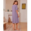 image:imageEkouaer 3 Pack Long Nightgowns for Women Ruffle House DressDeep Pinkpale Violetwatercolor Florals