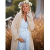 image:imageEkouaer 3 in 1 LaborDeliveryHospital Gown Maternity Nursing NightgownBlue Small Flowers