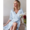 image:imageEkouaer 3 in 1 LaborDeliveryHospital Gown Maternity Nursing NightgownBlue Small Flowers