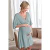 image:imageEkouaer 3 in 1 LaborDeliveryHospital Gown Maternity Nursing NightgownCeladon Green