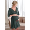 image:imageEkouaer 3 in 1 LaborDeliveryHospital Gown Maternity Nursing NightgownDark Green