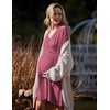 image:imageEkouaer 3 in 1 LaborDeliveryHospital Gown Maternity Nursing NightgownDark Pink