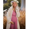image:imageEkouaer 3 in 1 LaborDeliveryHospital Gown Maternity Nursing NightgownDark Pink