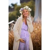 image:imageEkouaer 3 in 1 LaborDeliveryHospital Gown Maternity Nursing NightgownLight Purple Stars
