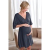 image:imageEkouaer 3 in 1 LaborDeliveryHospital Gown Maternity Nursing NightgownNavy Blue