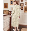 image:imageEkouaer Cotton Nightgowns for Women Long Sleeve Nightgown Button Night GownFloral Yellow