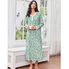 image:imageEkouaer Cotton Nightgowns for Women Long Sleeve Nightgown Button Night GownFlower Green