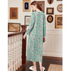 image:imageEkouaer Cotton Nightgowns for Women Long Sleeve Nightgown Button Night GownFlower Green