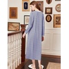 image:imageEkouaer Cotton Nightgowns for Women Long Sleeve Nightgown Button Night GownFlowers Heartshaped