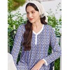 image:imageEkouaer Cotton Nightgowns for Women Long Sleeve Nightgown Button Night GownFlowers Heartshaped