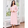 image:imageEkouaer Cotton Nightgowns for Women Long Sleeve Nightgown Button Night GownFlowers Pink