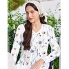 image:imageEkouaer Cotton Nightgowns for Women Long Sleeve Nightgown Button Night GownFlowers White