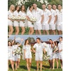 image:imageEkouaer Couple Matching Pajamas Sets Silk Short Sleeve Button Up SleepwearWhite
