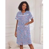 image:imageEkouaer House Dress for Women with Pockets Duster Button Down NightgownBlue Flower