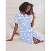 image:imageEkouaer House Dress for Women with Pockets Duster Button Down NightgownBlue Pigeon